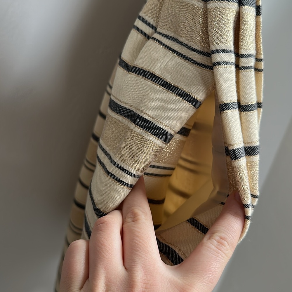 J crew Elegant Striped Cream and Black Dress - Picture 7 of 8